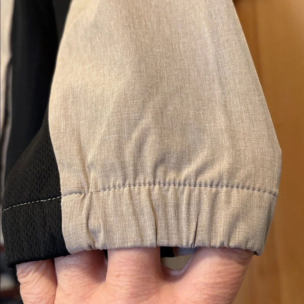 Carter's Light Gray Jacket  Black Trim 1/4 Zip Water Resistant Sz 10 kids